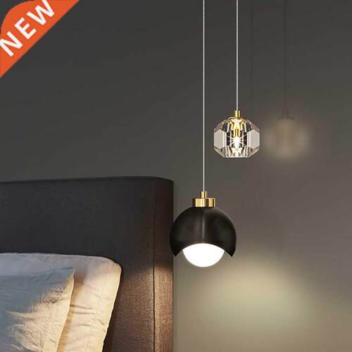 Biewalk Modern Bedside Crystal Chandelier Gold Black Long Li