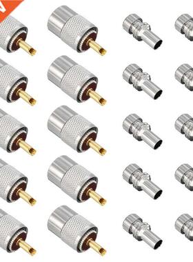 10 X PL259 UHF Connector Male Plug With Reducer for RG8X Coa