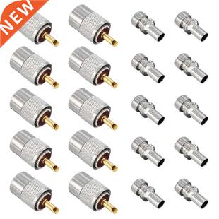 10 X PL259 UHF Connector Male Plug With Reducer for RG8X Coa