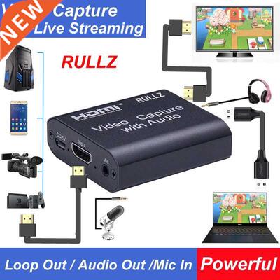 4K HDMI To USB 2.0 3.0 Loop Out Graphics Capture Card Video