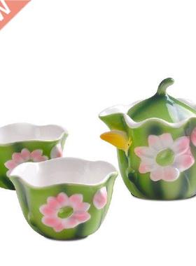 One pot two cups Japanese style tea making utensils