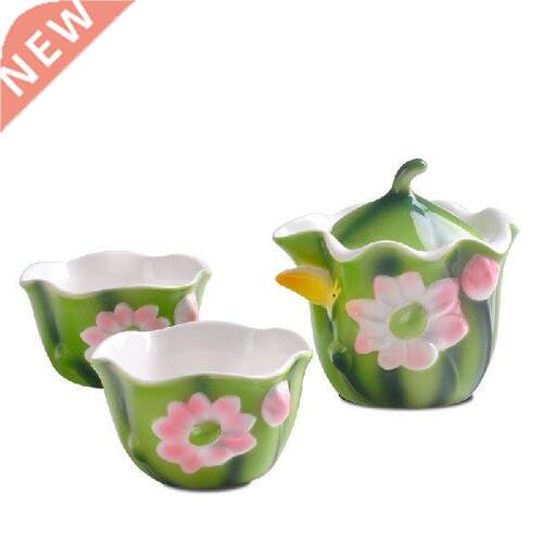 One pot two cups Japanese style tea making utensils