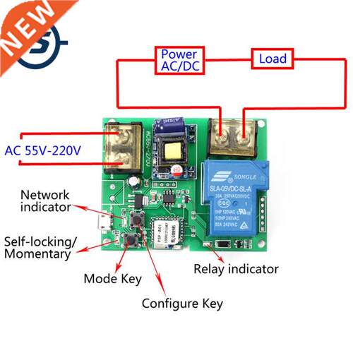 Wifi Remote Control Relay Module 220V 0A High Power 6000W P