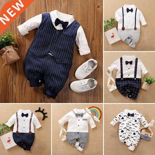 2022 New Baby Costume With Necktie 2022 Baby Boy Romper Male