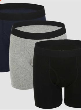 Wholesale 3PCS Pack Men's Wear Long Boxer Brief Underwears F