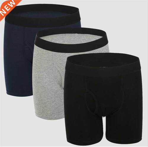 Wholesale 3PCS Pack Men's Wear Long Boxer Brief Underwears F