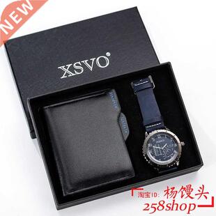 Luxury Quartz Wrist Watch Card Wallet Gift for men friend