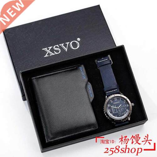 Luxury Quartz Wrist Watch Card Wallet Gift for men friend