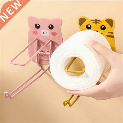 Ctoon Self-adhesive Towel Holders Kitchen Tissue Storage