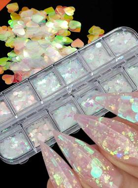 Spangles Nail Sequins Aurora AB Mermaid Nail Flakes Stunning