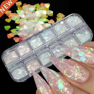 Spangles Nail Sequins Aurora AB Mermaid Nail Flakes Stunning