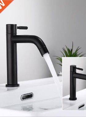 G1 / 2 Matte Black Basin Faucet 04 Stainless Steel