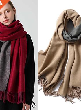 Winter Cashmere Scarf Women Thick Warm Shawls Wraps Lady