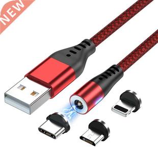 AUFU LED Magnetic USB Charging Cable Type C Phone Cable Magn