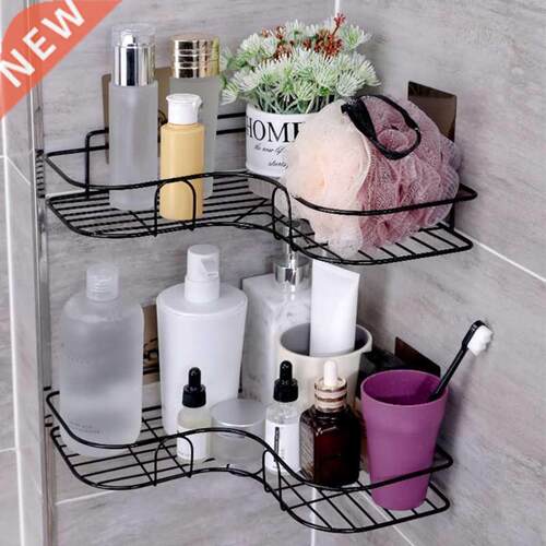 Bathroom Wall-mounted Corner Frame Shower Shelf Wrought