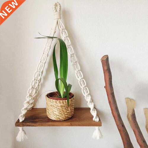 RecabLeght Nordic Style Manual Woven Cotton Rack Wall