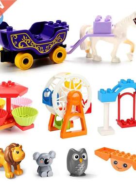 Big Building Blocks Accessories Princess Carriage Horse Ferr