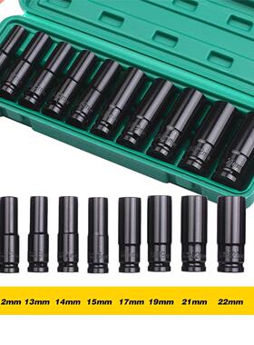 1/2Inch Drive Hex Impact Socket Set 10-Piece Deep Socket