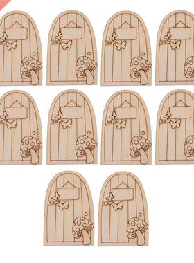 10 x Cut Wooden Mini Tiny Plain Fairy Faerie Pixie Elf Door