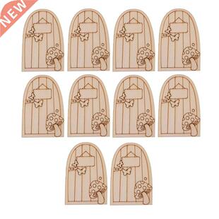 10 x Cut Wooden Mini Tiny Plain Fairy Faerie Pixie Elf Door