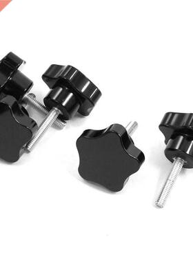 5 Pcs M8 x 30mm Male Thread 32mm Dia Star Head Screw Knob