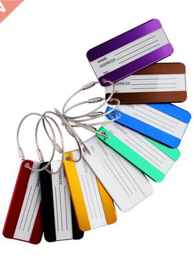 8 Pieces A Set Metal Luggage Tags Aluminum Alloy Tag For Tra
