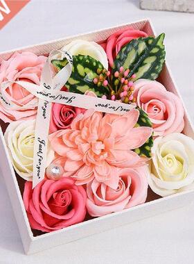Gift Box Artificial Dried Rose Flowers Valentine's Day Gift