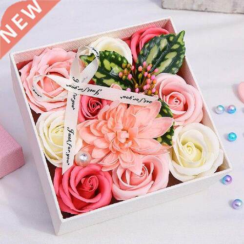 Gift Box Artificial Dried Rose Flowers Valentine's Day Gift