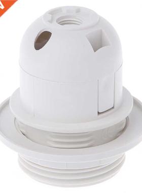 E27 Lamp Bulb Holder Edison Screw Cap Socket White/Black Pen