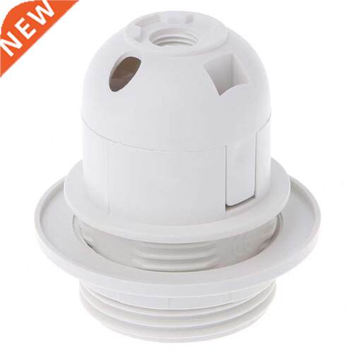 E27 Lamp Bulb Holder Edison Screw Cap Socket White/Black Pen