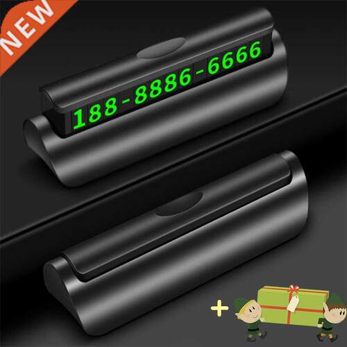 Hidden Luminous Car Phone Number Plate Car Sticker Night Lig