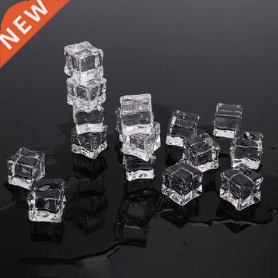 16Pcs Artificial Ice Cubes Crushed Transparent Fake Ice