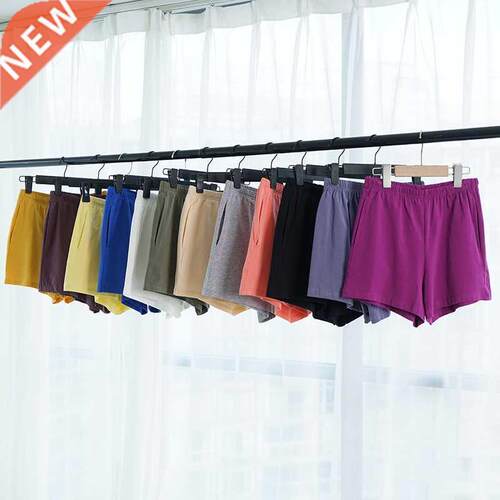 S-4XL 94% Cotton Women's Shorts Summer Casual Black Running