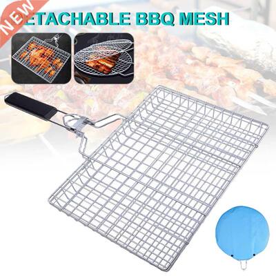 Grilling Basket With Detachable Handle Stainless Steel