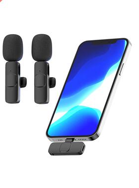 Wireless Lavalier Microphone Audio Video Recording Mini Mic