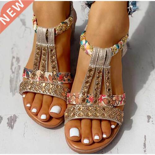 Women	s Sandals Summer Bohemia Platform Wedges Shoes