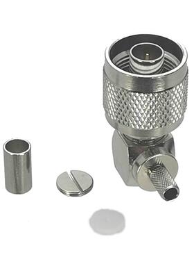 1Pcs Connector N Male Plug Right angle Crimp RG58 RG142 LMR1