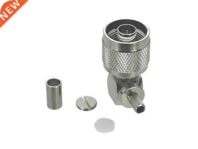 1Pcs Connector N Male Plug Right angle Crimp RG58 RG142 LMR1