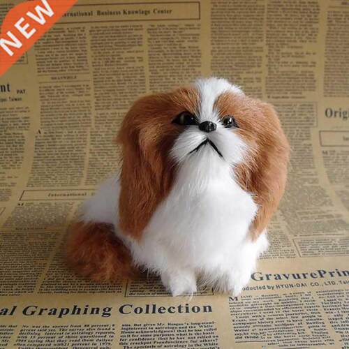Simulation Dog Model Cute Animal Doll Ornaments Kids Toy