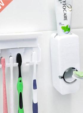 2-piece Set Automatic Toothpaste Squeezer Toothbrush Holder