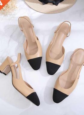 leather gladiator women sandals beige summer office shoes hi