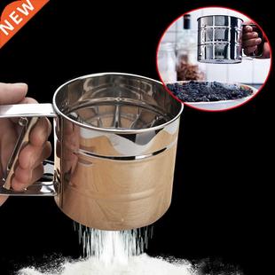 ainless eel Mesh Flour Sifter Mechanical Baking Tools Sh
