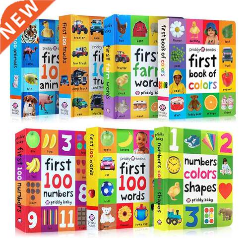 First 100 Animals Words Book for Kids Early Education Hardco