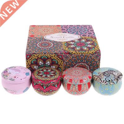 4pcs Soy Wax Scented Candles Ethnic Style Fragrance Candles
