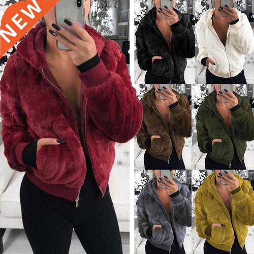 Teddy Coat Women Winter Faux Fur Coat With Hood New Thick Fl