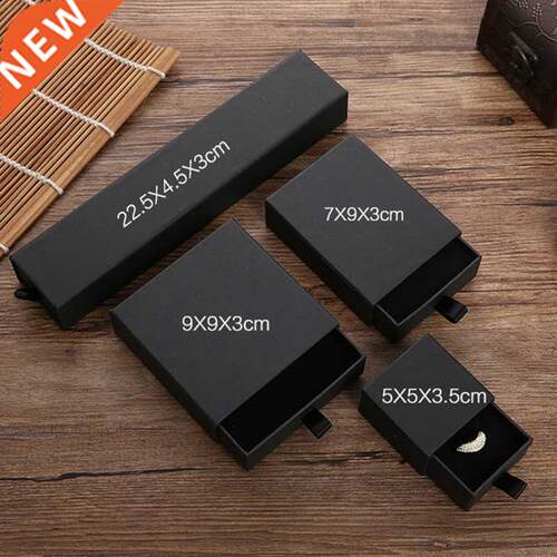 Jewelry Box Black and White Drawer Box for Ring Earrings Nec
