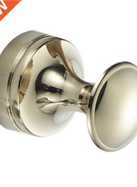 Wall Mount Round Brass Hook Shower Robe Towel Coat Holder Ha