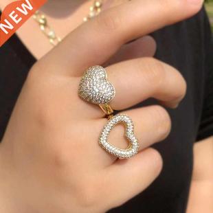 Finger Cubic Rings Zircon AAA Shaped Women For Heart Fashion