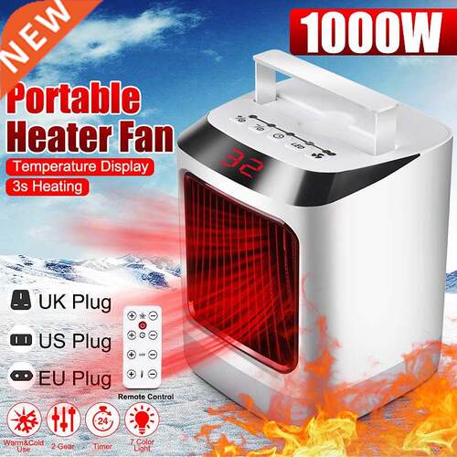 1000W Mini Electric Heater Portable Desktop Heater PTC
