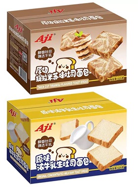 Aji吐司面包525g提拉米苏味早餐代餐甄选牛乳切片面包糕点零食